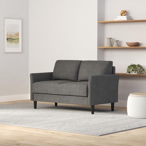 Image of ZINUS Jackie Loveseat Sofa, Easy, Tool-Free Assembly, Dark Grey