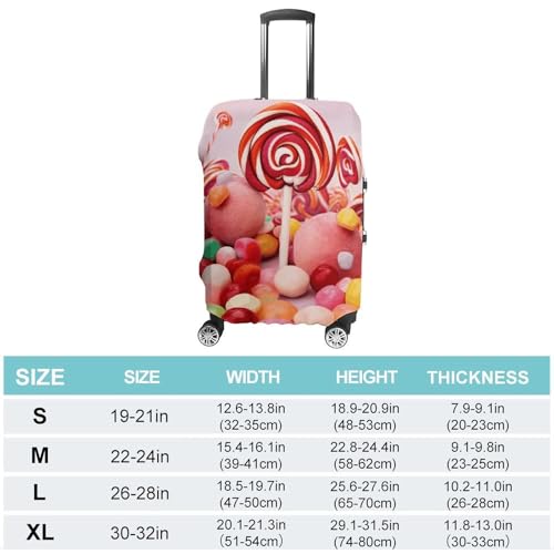 Carry on Luggage Cover Sweet Candy Suitcase Covers for Luggages Tsa Approved Travel Luggage Sleeve Protector Elastic Suitcase Protector Anti-Scratch Washable Fits 19-30 Inch Case -S2