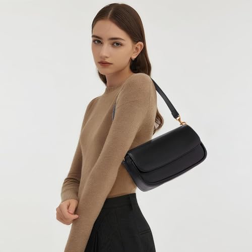 Shoulder Bag For Women Trendy Small Purse Cute Mini Vegan Leather Handbags with 2 Removable Strap2