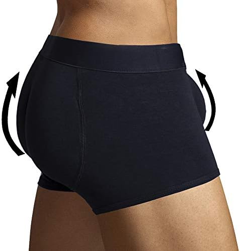 ARIUS Boxer Brief with Padded and Front Fill to Increase the Volume and Size of Buttocks and Give Volume and Shape to Male Attributes - Men's Shapewear