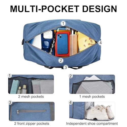 Image of Felipe Varela Foldable Duffle Bag for Travel Weekend Overnight Gym Camping