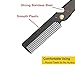 Stainless Steel Folding Comb, Pocket Comb for Men and Women, Black