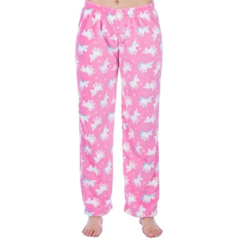 Soft Fleece Pink Unicorn Lounge Pants for Girls Cover
