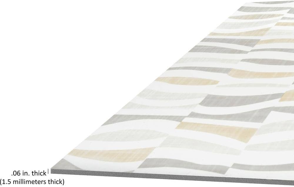 Linen Waves 12-Inch Self-Adhesive Vinyl Floor Tiles