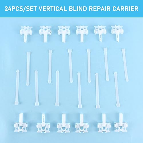 24pcs Universal Vertical Blind Repair Kit - Durable Replacement Parts for White Blinds - Thumbnail 4