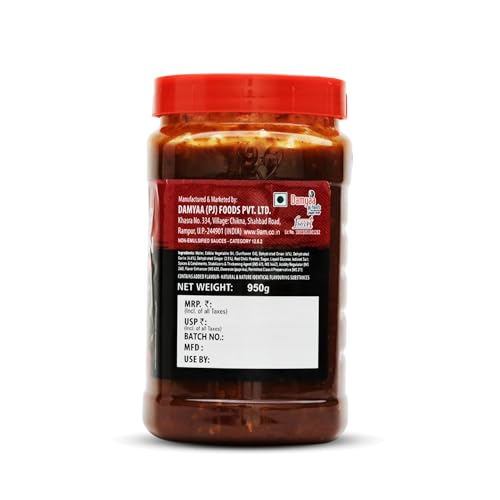 Image of 9AM Szechwan Tufani Sauce 950g, Extra Spicy Chinese Sauce, Multi-Purpose Dip & Spread for Noodles, Pasta, Fried Rice, Momos (Pack of 3)