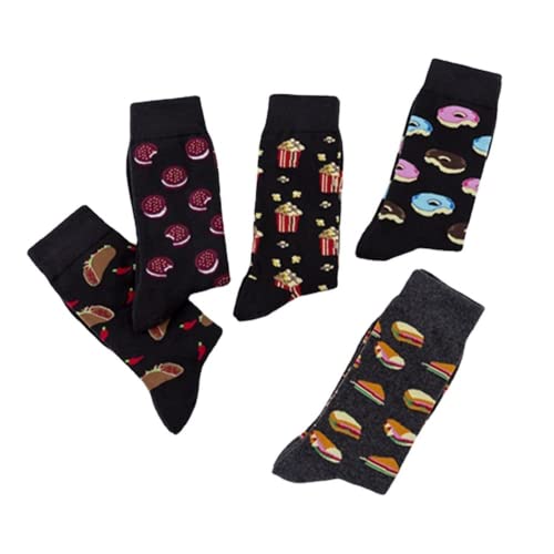 European and American Street Style Gourmet Series Socks: Popcorn Sandwich Casual Cotton Mid-Calf Socks3