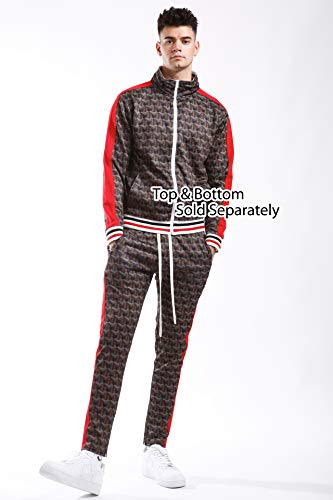 Bleecker And Mercer Mens Athletic Active Lifestyle Gym Workout Track Jacket (F869-Bm-Brown Pattern, 2Xl) #TOP2