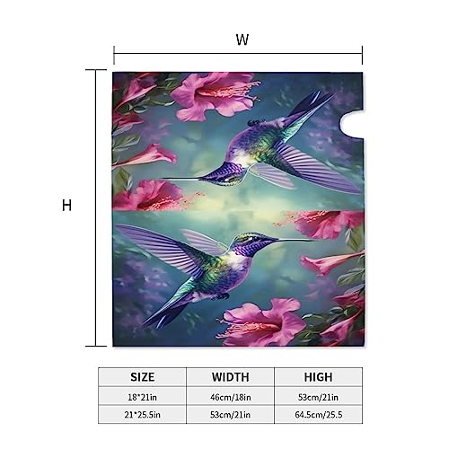 Image of Dujiea Hummingbirds Fuchsia Flowers Mailbox Wrap, Waterproof Magnetic Post Box Cover - Standard Size 21 inch L x 18 inch W - Garden Yard Outside Farmhouse Home Decor