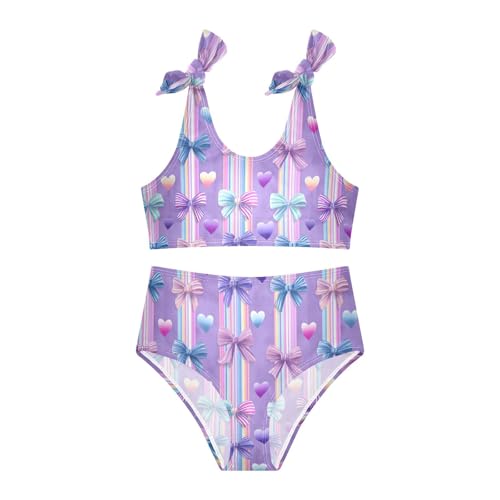 Image of Boccsty Cute Crab Red Blue Girls Swimsuits Kids Bikini Sets 2 Pcs Bathing Suit for 3T