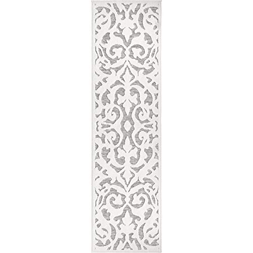 My Texas House by Orian IndoorOutdoor Lady Bird Runner 111 x 76 NaturalGrey