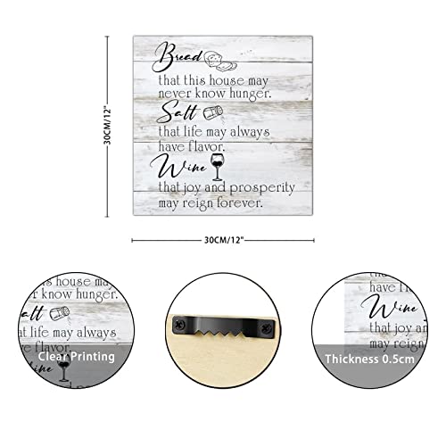 Plaque murale rustique en bois Bread pour decoration de maison 30cm