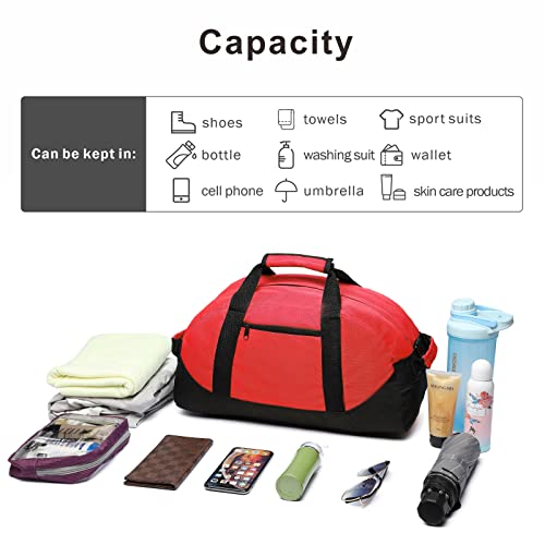 Dufflebagmissmoon18overnightweekendertravelsportcarryongymbagadjustableshoulderstrapforwomenormenred  Urban Country Home Decor Duffle bag missmoon 18 overnight weekender travel sport carry on gym bag adjustable shoulder strap for women or men red  urban country home decor