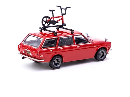 Red Datsun Bluebird 510 Wagon - Tarmac Works 1/64 miniatura 2