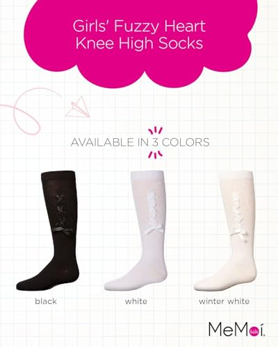 MeMoi Girls' Weaved Velvet Bow Knee High Socks2