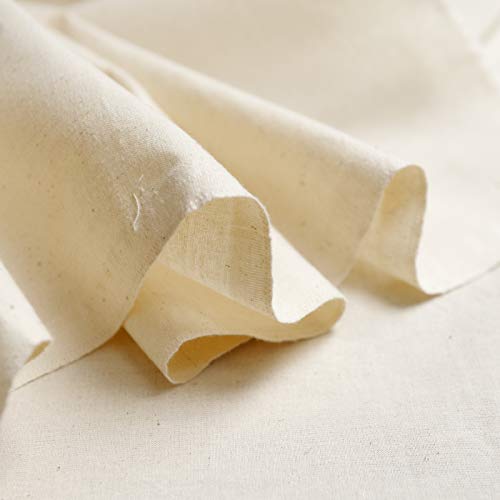 On Trend Fabrics Calico Tissu 100 % coton écru 150 cm de large, couleur crème vendu au mètre