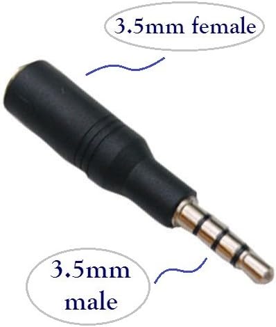 D & K Exclusives Black 3.5mm Headphone Adapter Jack for iPhone 4, 4G, 5, 5S 5C Samsung Galaxy S3, S4, Note 2, Note 3, iPad,Tablets