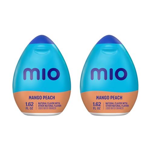 Image of MiO Liquid Water Enhancer - makes 24 servings + Vitamins, 1.62 oz each, (Mango Peach, Pack of 2)