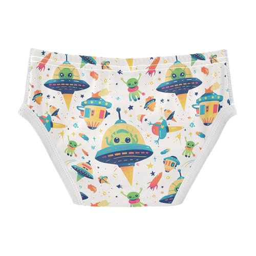 visesunny Boys Potty Training Underwear Cartoon Alien Ufo Breathe Cotton Briefs Size 2T-8Y for Toddler2