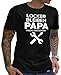 HARIZ Herren T-Shirt Papa Collection 36 Designs Wählbar Schwarz Vatertag Weihnachten Männer Geschenk Karte Urkunde Papa02 Macht Das Schon L