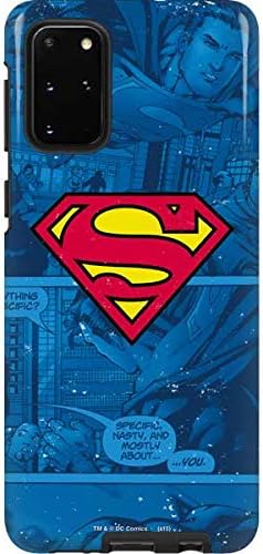 Skinit Pro Phone Case Compatible with Galaxy S20 Plus - Officially Licensed DC Comics Superman Logo Background Pattern Design