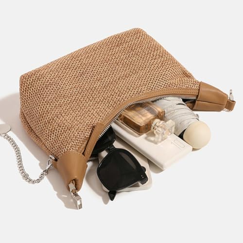 Straw Tote Bag Beach Shoulder Purse for Women Summer Vacation Beach Handbag Crossbody Bag Small Straw Purse Clutch Satchel4