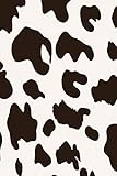  Journal: Cow Print Skin (Brownish Black & White Smoke Colors) Hardcover Notebook 6x9 Diary Blank Lined Cow Animal Fur Skin Texture
