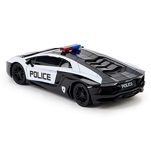 CMJ RC Cars: Lamborghini Aventador LP700-4 - Police Car - 1:24 Scale, Remote Control Radio Vehicle, 2.4 Ghz, LED Headlights, Licensed Model Racing Toy by CMJ RC Cars - Used condition - Image 8