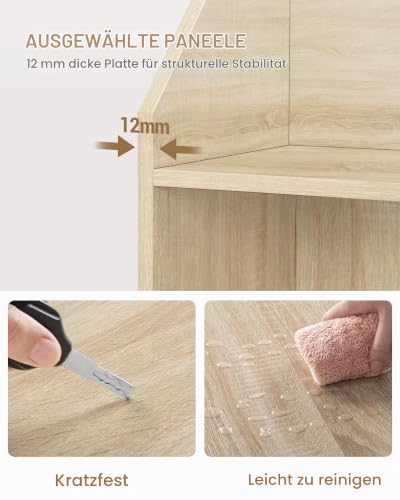 Hzuaneri Bücherregal Standregal, 6-stöckiges, 24x30x169,5 cm Goldeneiche – Ansicht 4