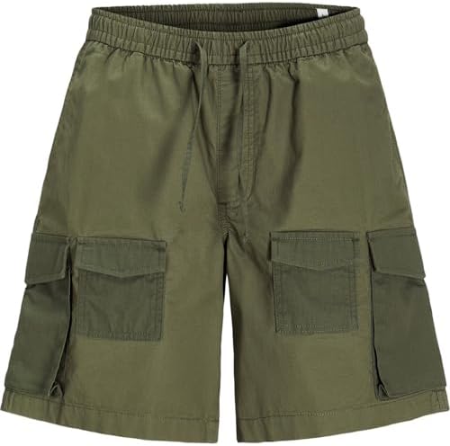 JACK & JONES Herren Jpstbill Jjalfie Ripstop Cargo Shorts Ln Shorts, Dusty Olive, L