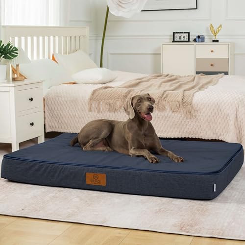 LIORCE Orthopedic Memory Foam Giant Dog Bed - 6" Thick Beds for Large Sized Dog - Waterproof Removable Washable Cover & Wrap-Around Zipper - Ultimate Comfort & Easy Maintenance