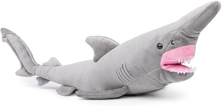 Simulation Goblin Shark Plush Toy - 26.5 Long Lifelike Grey Goblin Shark Stuffed Toys, Super Soft Realistic Ocean Sea Creatures Sharks Plush Toy Gift Collection for Kids