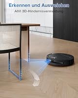 ECOVACS DEEBOT T50 Omni Gen2 Saugroboter mit Wischfunktion, 21.000 Pa, Ausziehbare Seitenbürste und Mopp, ZeroTangle 2.0, Moppwäsche mit 75°C heißem Wasser, All-in-One Station, 81 mm, Silberschwarz – Ansicht 6