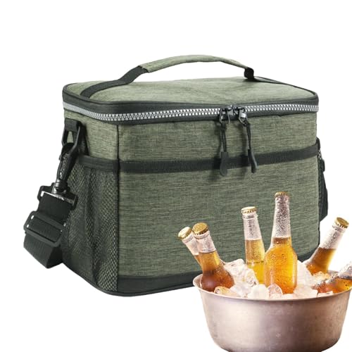 Bolsa de hielo frío aislada – Bolsa isotérmica a prueba de fugas y elegante | Perfecto para mantener la comida y las bebidas frescas, ideal para viajes, eventos o uso diario, material resistente