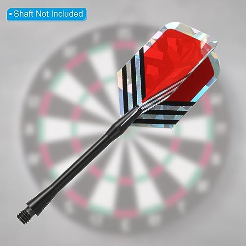PATIKIL Slim Dart Flights, 6 Pack PET Unique Design Dart Accessories for Steel Tip Dart and Soft Tip Darts Red-orange - Image 4