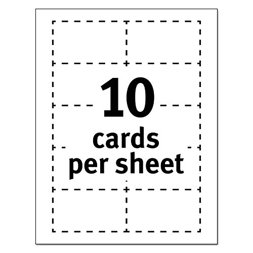 Avery 5911 Business Card, Laser, 2-Inch X3-1/2-Inch, 2500/Bx, White #TOP3