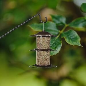 Heavy duty deck bird feeder hanger hook wall mounted 133 inch 4 pack for plantersplants flower suet basketslanternswind chimes holiday decoration  urban country home decor