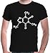 Produktbild buXsbaum Herren T-Shirt Strukturformel Coffein | Kaffee Koffein Coffee Cafe | M, Schwarz