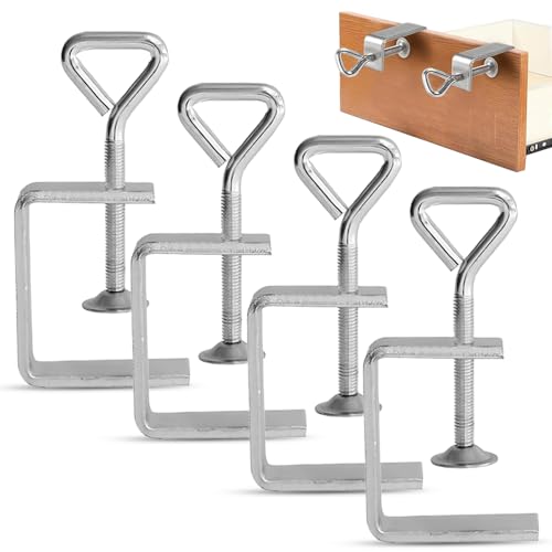 Aoreun Lot de 4 pinces en C en acier inoxydable - 50 mm - Petite pince en C - Pince à vis - Pince de fixation - Pince de fixation - Pince de serrage pour force, soudage, menuiserie, plage de serrage