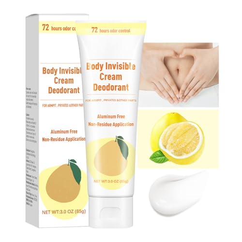 Wenrny Whole Body Deodorant Cream for Women,85g Aluminum Free Deodorant Lotion,72 Hour Odor Control Invisible Cream Deodorant,Refreshing Fruit Scents Deodorant for Men Women (Grape)