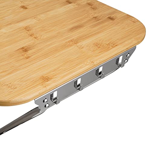 Stanbroil Detachable Bamboo Grill Table Shelf, Upgraded Two-Leg Front Shelf For 22 Inches Weber Original Kettle Charcoal Grills, And Other Similar Size Charcoal Kettle Grills #TOP4