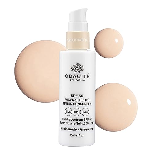 Odacite SPF50 drops écran solaire minéral pour masquer les rougeurs