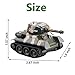 Ouhgnoh Mini WWII Gray German Tiger RC Tank Toy 1/72 Scale Model Electronic Radio Remote Control Vehicle Tank