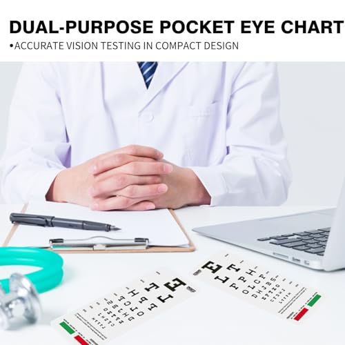 Image of YAFIYGI Eye Chart Snellen and Rosenbaum Combo Vision Test Card for Exams Near Point Charts for Professional and Pediatric Use 2 in 1 Eye Exam Chart Set Kids Gifts Eye Exams and Vision Screening 2 PCS