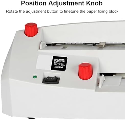 Automatic Business Card Cutter Machine, Precision Cutting Tool with 9 Blades and Safety Guard for Office and Crafting
