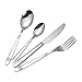 Callyne Juego de cubiertos de acero inoxidable de 48 piezas, juego de cuchara, tenedor y cuchillo, servicio para 12