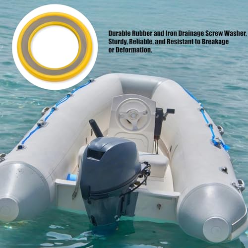 Image of 10Pcs Gearcase Drain Plug Seal Washer Gaskets 26-830749, Lower Unit Seals Grease Gaskets, Compatible with Mercury Marine /Mercruiser Gear Case Drain Plug 26-830749 26-8M0204694 8M0204693