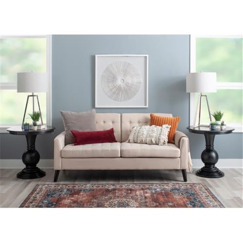 Pemberly Row PR-4753-2470724 Transitional Wood Accent Table W/Pedestal Base In Jet Black thumb #5