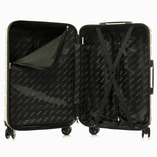 Image of InUSA TREND 3-Piece Hardside Spinner Luggage Set 20 /24 /28in Durable Sand