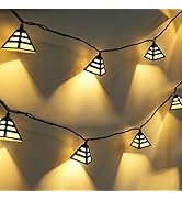 Vigdur Outdoor - Decorative String Lights with 10 Led Pyramid Shape Lights Connectable Waterproof...